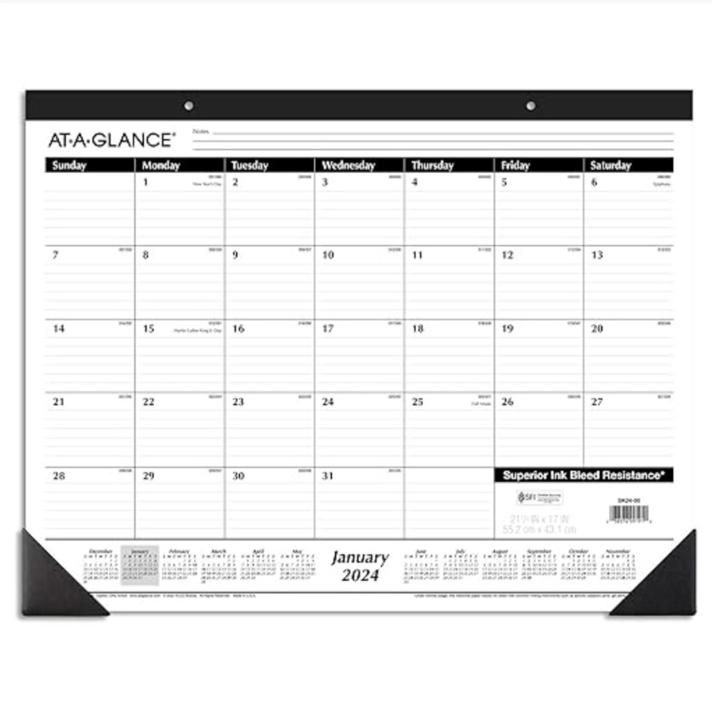 2025 At-A-Glance Large Monthly Desk Pad Calendar 21-3/4 x 17" NWT
